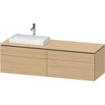 Duravit Waschtischunterbau L-CUBE 1620x482x550mm we ma ES Nussbaum links