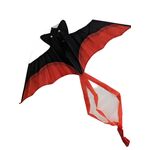 Bdt Drachen, Einleiner, Kite für Kind und Erwachsene *Vampir* inkl. 50m Leine, 90x40cm + 3m Schweif