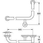 Grohe Wannengriff ESSENTIALS 940x680mm chr