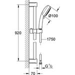 GROHE Brausestangenset Tempesta C 100 chr