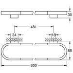 Grohe Badetuchhalter SELECTION 600mm ha graph gebü