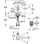 GROHE Einhand-Waschtischbatterie Atrio M-Size warm sunset