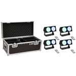 EUROLITE Set 4x LED CBB-2 COB RGB Leiste + Case