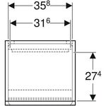 Geberit Mittelhochschrank RENOVA PLAN 1050x390x360mm Fol. NB hickory hell