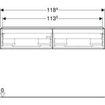 Geberit Waschtischunterschrank iCon 1200x247x476mm f D-WT sandgrau hochglanz