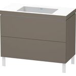 Duravit Waschtischset L-CUBE 1000x480mm 2 Au o HL we s-matt ES Ah Mi.