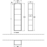 V&B Hochschrank FINION 418x1516x270mm Ans re glos. wh Lacquer