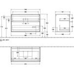 V&B Waschtischunterschrank FINION 1000x603x501mm Abdpl Glas wh Matt Peony