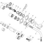 Einhebel-Waschtischmischer AXOR UNO2 DN 15 UP m Ala 165mm u Pl f Wd-mon chrom