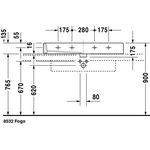 Duravit Waschtisch VERO m ÜL HLB 1000x470mm geschli 1 HL weiß WG