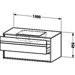 Duravit Waschtischunterbau KETHO 500x1000x496mm graphit matt