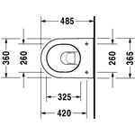 Duravit Wand-WC DARLING NEW COMPACT tief, 360x485mm weiß