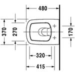 Duravit Wand-WC DURASTYLE COMPACT tief, 370x480mm weiß