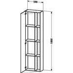 Duravit Hochschrank DURASTYLE 240x500x1800mm A re eur. Eiche/basalt ma