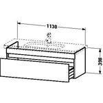 Duravit Waschtischunterbau DURASTYLE 448x1130x398mm kastanie dunkel/weiß matt