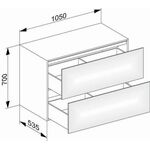 Keuco Sideboard EDITION 11 1050x700x535mm trüffel seidenmatt