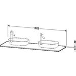 Duravit Quarzsteinkonsole LUV 25x1783x595mm grau Struktur