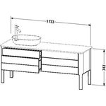 Duravit Waschtischunterbau LUV 743x1783x570mm Be li na-bl seidenmatt