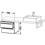 Duravit Konsolenunterschrank X-LARGE 440x500x478mm schwarz hochglanz