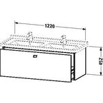 Duravit Waschtischunterbau BRIOSO Gri chrom 452x1220x469mm weiß hochglanz