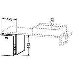 Duravit Konsolenunterschrank BRIOSO Gri Frontfarbe 442x320x480mm basalt matt