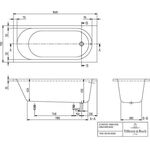 V&B Whirlpoolsystem O.NOVO m BW R-eck 160x70 Tech. Pos 2 we