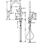 HG Einhebel-Spültischmischer 210 TALIS M Ausziehauslauf mattschwarz