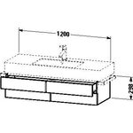 Duravit Waschtischunterbau VERO 446x1200x298mm dolomiti grey hochglanz