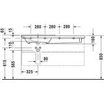 Duravit Möbelwaschtisch P3 Comforts Be li m ÜL HLB 1250x500mm 3 HL weiß WG