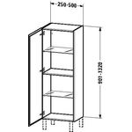 Duravit Halbhochschrank ind L-CUBE 250/500x200/363x901/1320mm Ans li gra ma