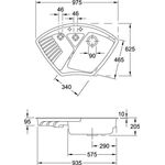 V&B Eckspüle ARENA ECK 975x625mm Exzent. stone