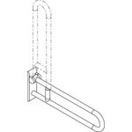 Hewi Stützklappgriff SERIE 801 d= 33mm 750mm apfelgrün