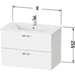 Duravit Waschtischunterbau XBASE 2 Schubkästen 552x800x475mm weiß matt