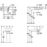 V&B Handwaschbecken SUBWAY 3.0 500x400mm o ÜL mit HL we