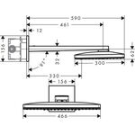 Kopfbr 460/300 3jet AXOR SHOWERSOLUTIONS stainless steel optic