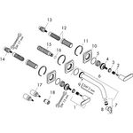 3-Loch Waschtischarmatur AXOR CITTERIO M DN 15 UP m Hebelgr u Ros. m Al 226mm po