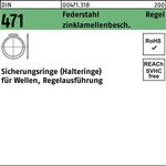 Sicherungsring DIN 471 17x 1 Federstahl zinklamellenb. Regelausf. 1000 Stück - VPE: 1000