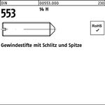 Gewindestift DIN 553 Schlitz/Spitze M6x 6 14 H 200 Stück - VPE: 200