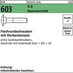 Flachrundschraube DIN 603 Vierkantansatz M10x 30 8.8 feuerverz. 100 Stück - VPE: 100