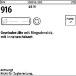 Gewindestift DIN 916 Ringschn./Innen-6kt M14x 20 45 H 100 Stück - VPE: 100