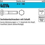 Sechskantschraube ISO 4014 Schaft M12x 120 A 4 - 80 25 Stück - VPE: 25