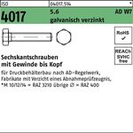 Sechskantschraube ISO 4017 VG M10x 45 5.6 AD W7 galv.verz. 100 Stück - VPE: 100