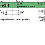 Kugelscheibe DIN 6319 FormC C 21x36x 6,3 Stahl galv.verz. 10 Stück - VPE: 10