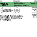 Blechschraube ISO 7049 LIKO Spitze/PZ 4,8x 19 -C-Z Stahl geh.galv.verz. 100St. - VPE: 100