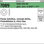 Unterlegscheibe ISO 7089 o.Fase 6 Stahl 200 HV galv.verz. 8 DiSP+S 1000 Stück - VPE: 1000