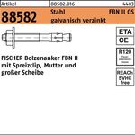 Bolzenanker R 88582 FBN II 16/300 GS Stahl galv.verz. 10 Stück FISCHER - VPE: 10