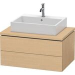 Duravit Waschtischunterbau L-CUBE 820x547mm 2 Schubk we hgl ES Ahorn mitte