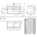 V&B Waschtischunterschrank COLLARO 100x54,8x50cm WT mttg m LED-B. No Oak