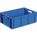 Transportbehälter L600xB400xH170mm blau PP Durchfassgr.Seitenwände geschl.PROMAT