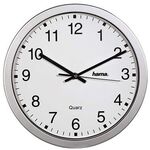 Hama Wanduhr CWA100 00186411 30cm rund analog silber +Batterien